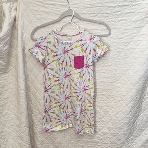 Crewcuts by J Crew Multicolor Tie-Dye Girl's T-Shirt Dress with Pocket (6)